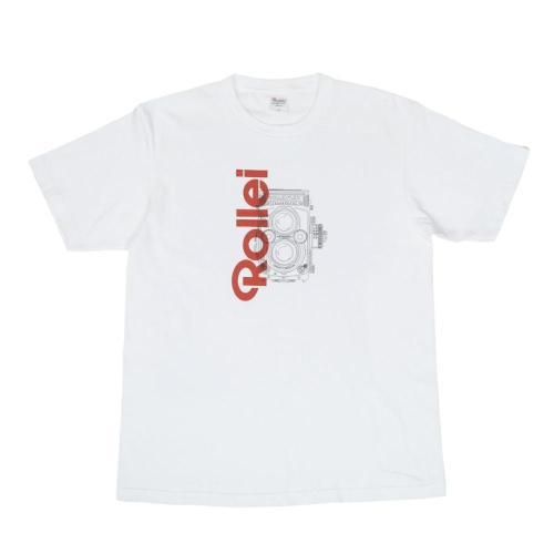 Rollei（ローライ） さらさら着心地Tシャツ ROLLEIFLEX+ロゴ ホワイト M