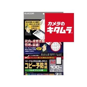 エレコム KJH-NC02 [個人情報保護対策 コピー予防用紙 A4 100枚]｜emedama