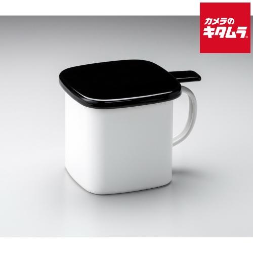 高木金属 HO-KOP0.9 ホーロー オイルポット 角型 0.9L ステンレスこし網付き