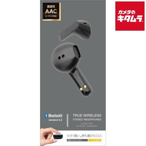 テレホンリース カナル型 Bluetooth完全ワイヤレスイヤホン RTWS05BK ブラック 《納...
