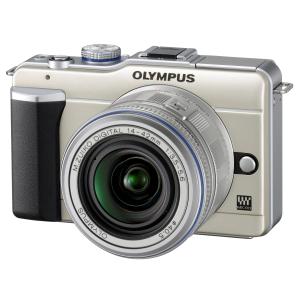 OLYMPUS ミラーレス一眼 PEN E-PL1レンズキット シャンパンゴールド E-PL1 LK...