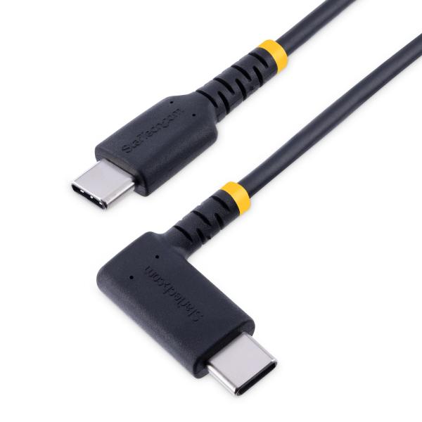 StarTech.com USBケーブル／USB-C - USB-C／1m／USB 2.0／L型 右...