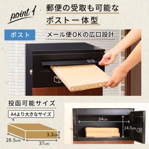 宅配ボックス 戸建 大型 防水 屋外 2段 後...の詳細画像2