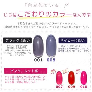 クリアカラー ジェル 全14色 透明系 ツヤ感...の詳細画像4