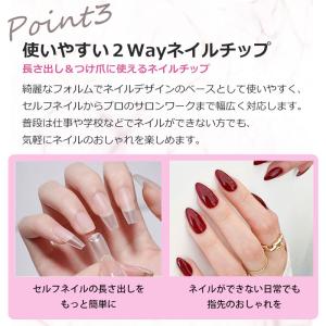 ネイルチップ ショート クリア ロング クリア...の詳細画像5
