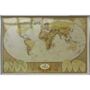 POSTER STOP ONLINE Antique Style World Map - Framed Poster/Print (Size 36" x 24")｜emiemi