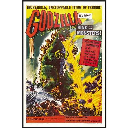 Godzilla - Framed映画ポスター/印刷(サイズ: 27 &quot; x 40 &quot; ) ( by...