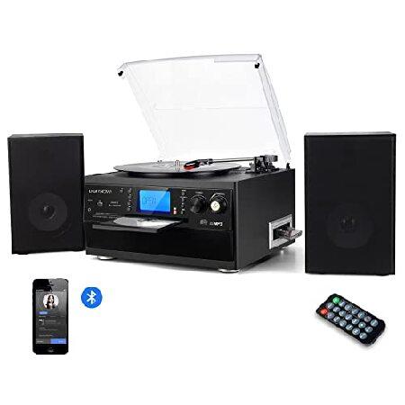 DIGITNOW Bluetooth Record Player Turntable with St...