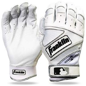 (Adult XX-Large, Pearl/White) - Franklin Sports MLB Powerstrap Batting Gloves｜emiemi