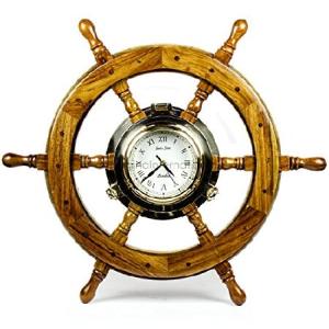 プレミアムNauticalホームDecorポリストーン海賊船の舷窓時計ホイール| Nagina International 12 Inches mansionsw01｜emiemi