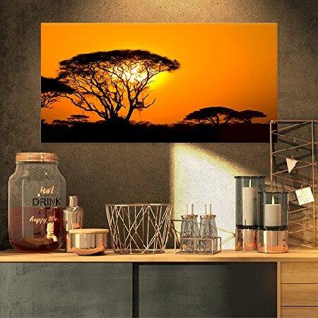 デザインアートPT12962-32-16サバンナ - エクストラの美しい夕日大規模なアフリカの風景キ...