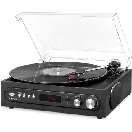 Victrola All-in-1 Bluetooth Record Player with Bui...