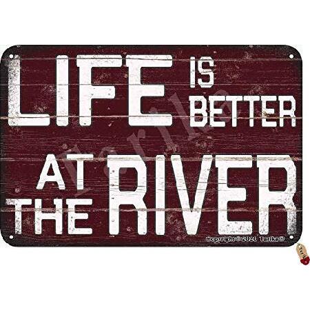 Life is Better at The River Iron 20X30 cm Vintage ...