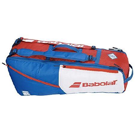 Babolat EVO ラケットホルダー X 6 テニスバッグ (ホワイト/ブルー/レッド)