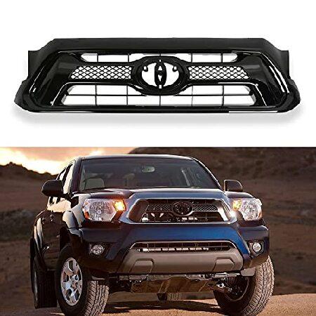 Tacoma Grille - Gloss Black Compatible with 2012 2...