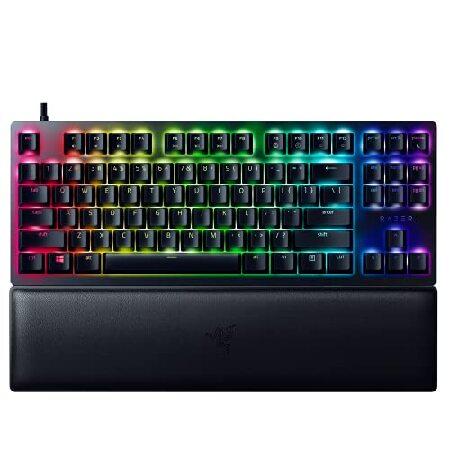 Razer Huntsman V2 TKL テンキーレスゲーミングキーボード:最速クリッキーオプティ...