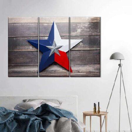 3 Piece Large Modern Canvas Wall Art Texas Star Pr...