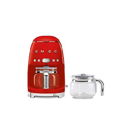 Smeg 50&apos;s Retro Drip Coffee Maker with Extra Glass...