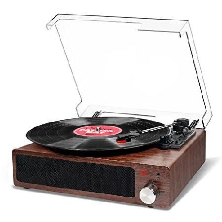 Record Player, FYDEE Bluetooth Turntable with 2 Bu...