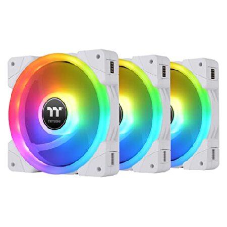 Thermaltake SWAFAN EX 12 RGB PC冷却ファン ホワイト 3個パック 50...