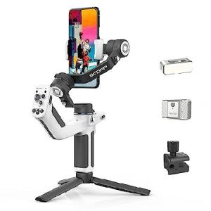 Feiyu SCORP Mini P Kit, Smartphone Gimbal Stabilizer with Magnetic Fill Light Tracking Sensor Expansion Mount, 3-Axis Phone Gimbal for iPhone and Andr