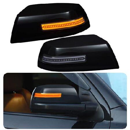 LED ウインカー 2007-2021 トヨタ タンドラ セコイア用 サイドミラーカバー LEDライ...