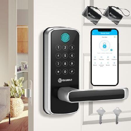 OLUMAT Smart Lock with Handle: Wi-Fi Keyless Entry...