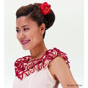 フラダンス ハイビスカス ヘアクリップ レッド...の詳細画像1
