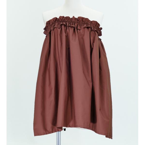 フラダンス チューブトップ ブラウス ブラウン 1662br