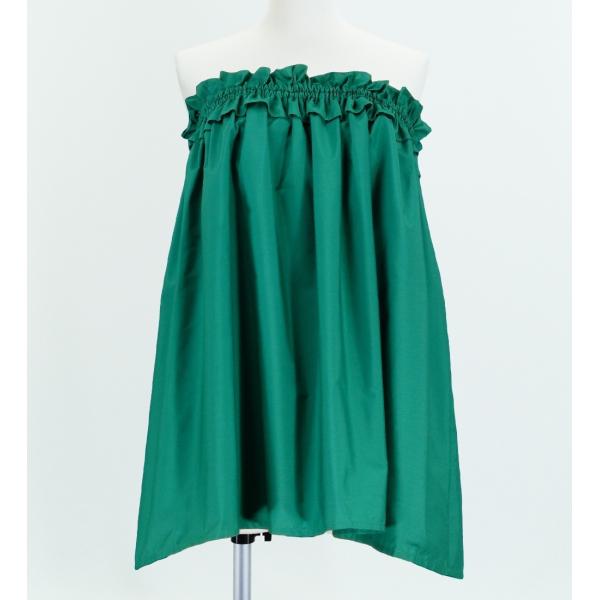 フラダンス チューブトップ ブラウス グリーン 1662g