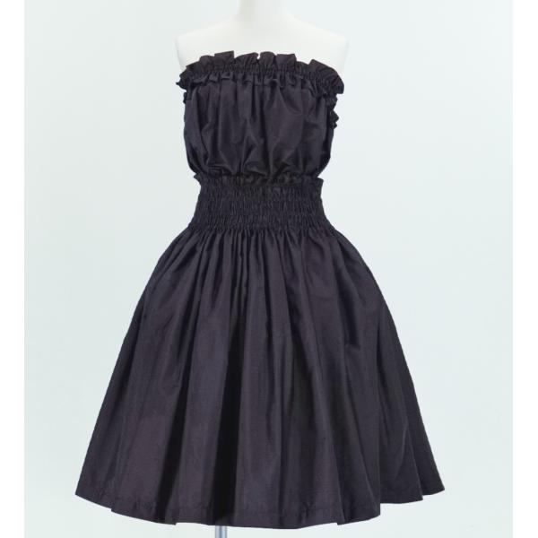 フラダンス パウスカート&amp;チューブトップ セット ブラック 1668b