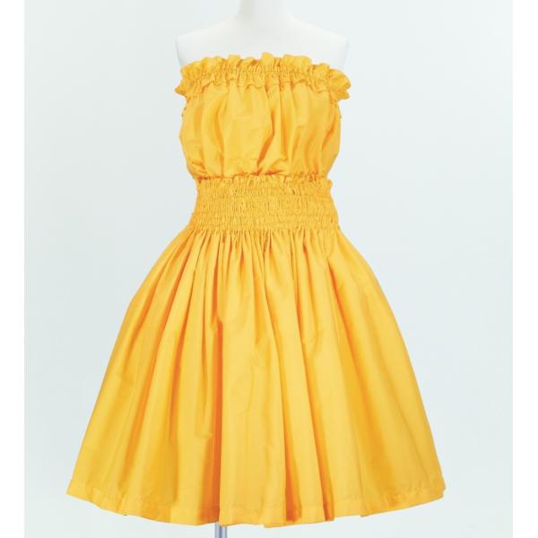 フラダンス パウスカート&amp;チューブトップ セット イエロー 1668y