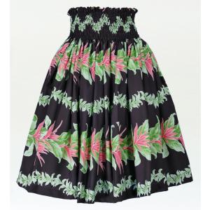 フラダンス パウスカート シングル73cm丈 ブラック　1939