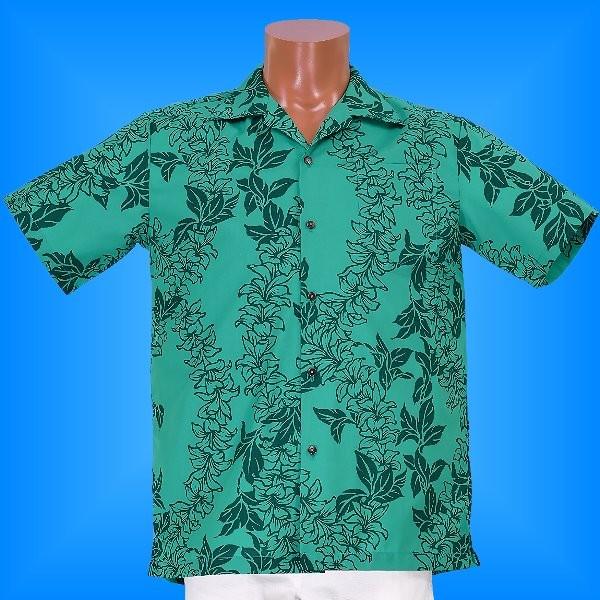 アロハシャツ メンズ グリーン オーキッド Mサイズ 1971gM