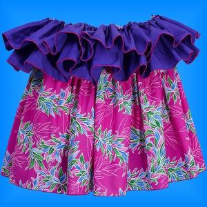 タヒチアン スカート 45cm丈 ピンク 1990｜emika
