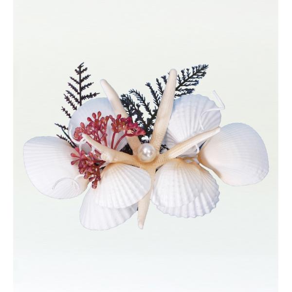 フラダンス スターフィッシュ・シェル・パール ヘアクリップ 2049