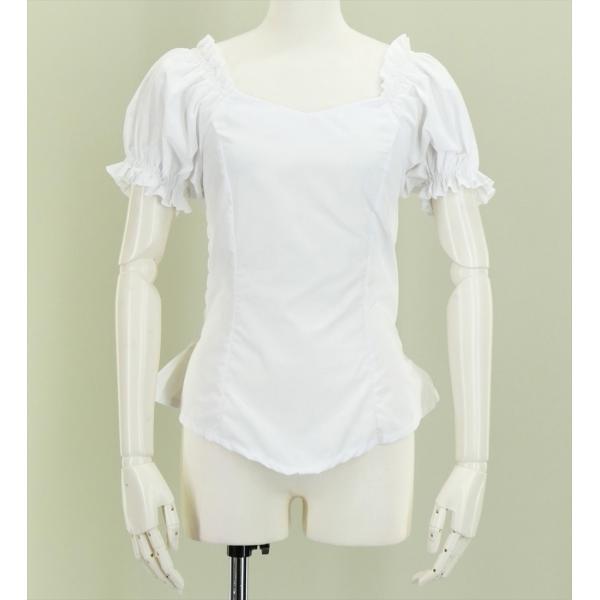 フラダンス シャーリング ブラウス ホワイト LL 2200wLL