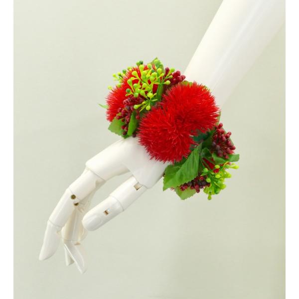 フラダンス  レフア ブレス ベルクロ レッド 1点 2327r