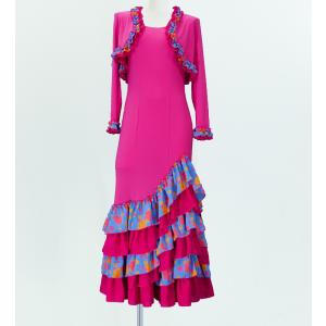 フラメンコ 水玉 フリル セミマーメイド ファルダ スカート