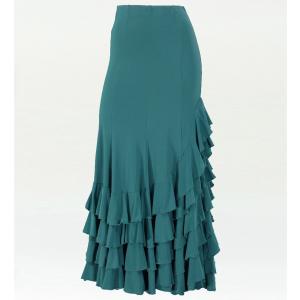 フラメンコ 水玉 フリル セミマーメイド ファルダ スカート