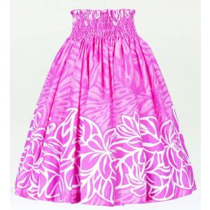 フラダンス パウスカート シングル73cm丈 ピンク　2399