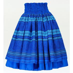 フラダンス パウスカート シングル78cm丈 ターコイズブルー 2978