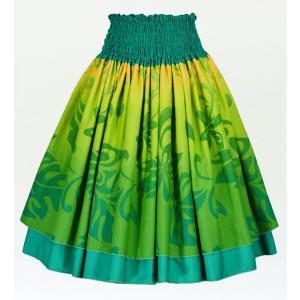 フラダンス ダブル　リバーシブル パウスカート 73cm丈