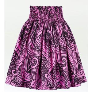 フラダンス パウスカート シングル78cm丈 ピンク　2541