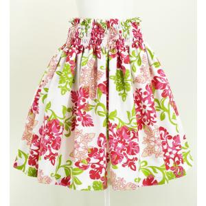 フラダンス パウスカート シングル73cm丈 レッド 2655