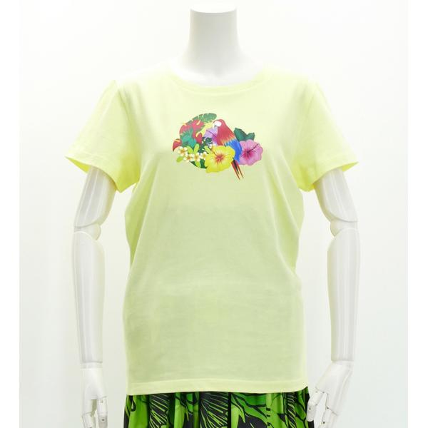 フラダンス Tシャツ [XL] トロピカルバード イエロー 2682xly