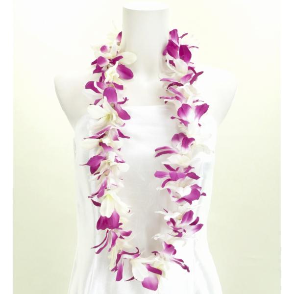 フラダンス オーキッド ホワイト×パープル 2739whpu