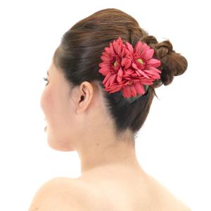フラダンス ヘアクリップ デイジー レッド 2...の詳細画像1