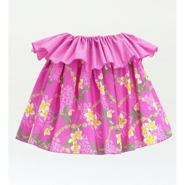 【特価】タヒチアン スカート 45cm丈 ピンク 2837