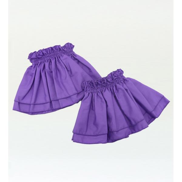 フラダンス ダブル フリル デコレーション スリーブ パープル 3200pu